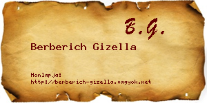 Berberich Gizella névjegykártya