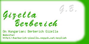 gizella berberich business card